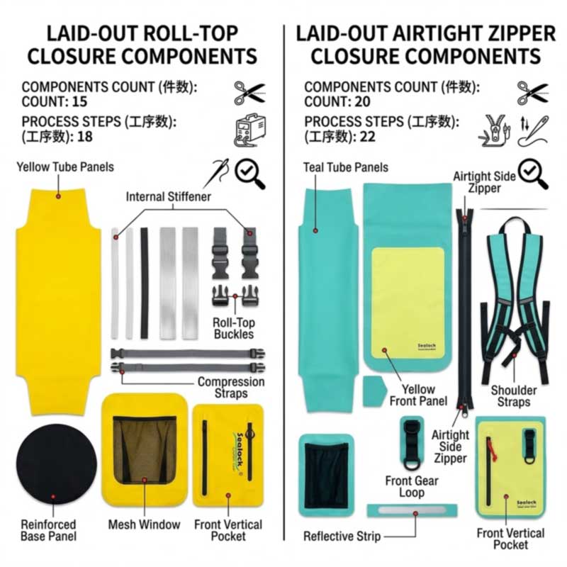 Roll Top IMPERVIUS Backpacks: Features et Vestibulum Commoda
