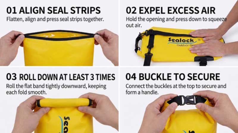 Quam claudere et uti Roll-Top arida Bag