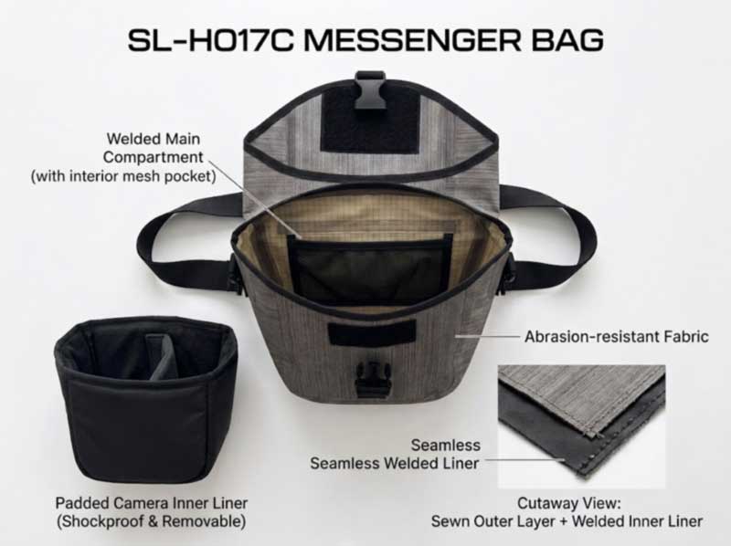 IMPERVIUS Messenger Bag Manufacturer: iuncta TPU Sacculi Urbani et revolutio faces